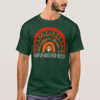 DANKFUL GRATEFUL BLESSEED Rainbow Türkei Thanksgiv T-Shirt