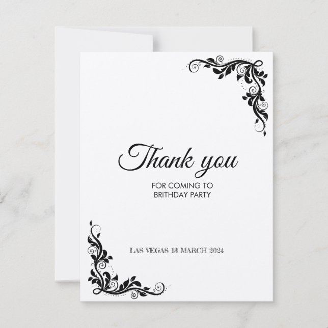 Dankkarte zum Geburtstag Feiertagskarte (Vorderseite)