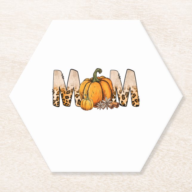 Danksagende Mama Pumpkin Leopart Untersetzer (Vorderseite)