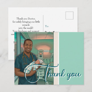 Danksagung für die Babylieferung Postkarte