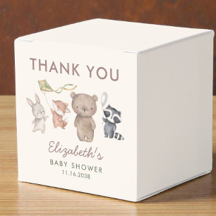 Danksagung für Waldtiere-Baby-Party Geschenkschachtel