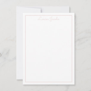 DANKSAGUNG moderne einfache Name rosa Farbe Dankeskarte