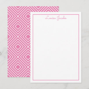 DANKSAGUNG moderne einfache Name Süßigkeiten rosa Dankeskarte