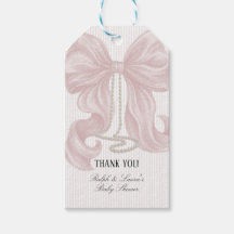 Danksagung zur Baby Shower Bow Pearl Girl