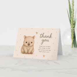 Danksagung zur Wombat-Baby-Party Karte