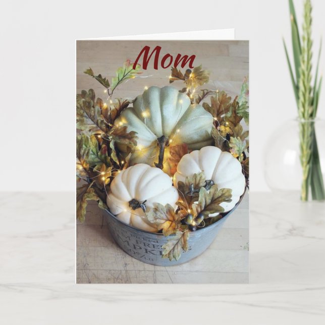 DANKSAL FÜR DIE LIEBE DER MAMA IM ERNTEDANK KARTE (Vorderseite)