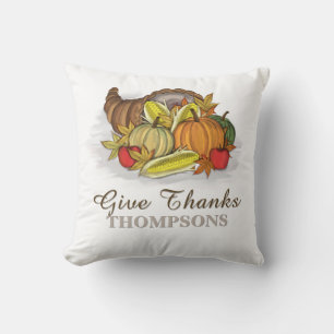 Danksgiving Herbst Horn des Überflusses Personalis Kissen