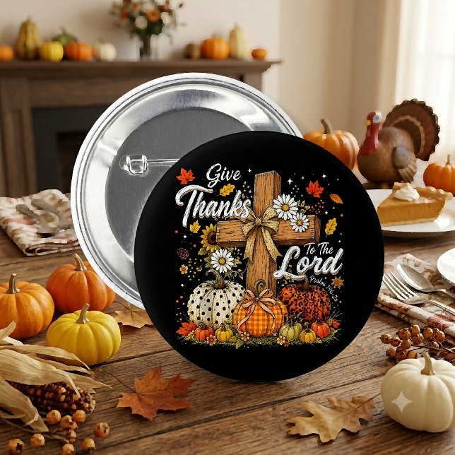 Dankt dem Herrn Herbst Herbst Saison Button (Von Creator hochgeladen)