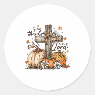 Dankt dem Herrn Jesus Erntedankfest Herbst Runder Aufkleber