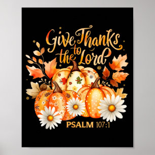 Dankt dem Herrn Psalm 107_1 Kürbis-Geschenk Poster
