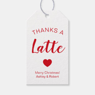 Dankt ein Latte Kaffee-Umbauten für Geschenkanhänger