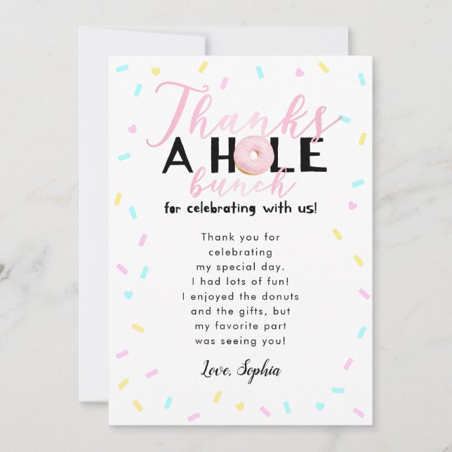 Dankt einem ganzen dankeskarte (Vorderseite)