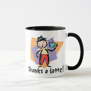 Dankt einem latte! Kaffee-Tasse Tasse