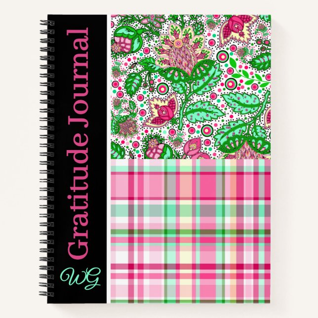 Danky Journal Pink Lady Slipper Kariert Notizbuch (Vorderseite)