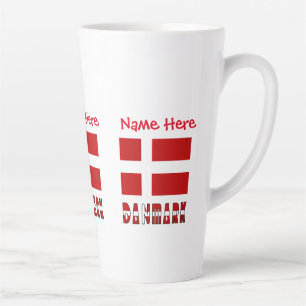Danmark Dannebrog Red Personalization Milchtasse