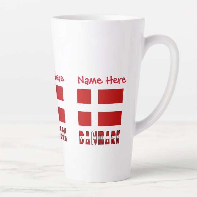Danmark Dannebrog Red Personalization Milchtasse (Rechts)