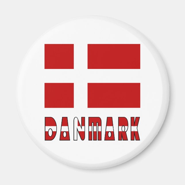 Danmark Flag & Word CC Magnet (Vorne)