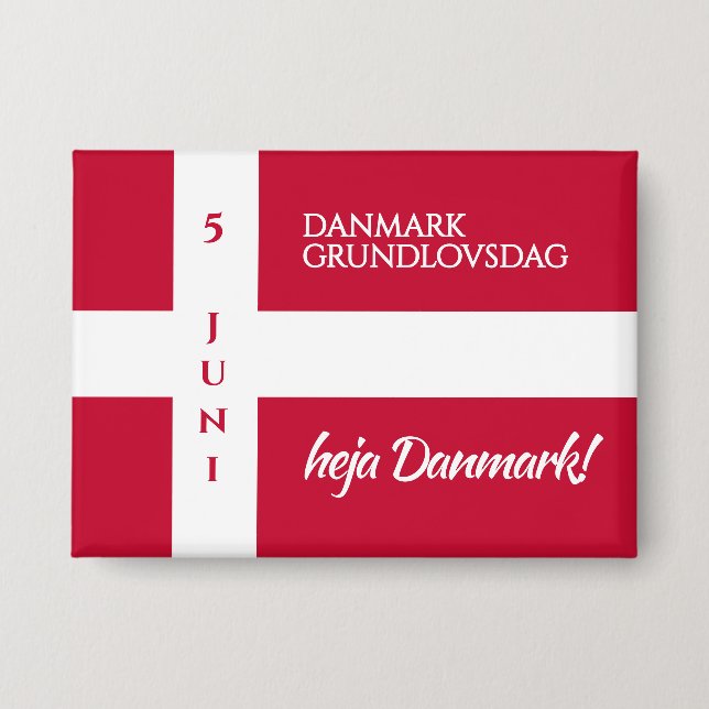 Danmark Grundlovsdag Flag zum dänischen Nationalta Button (Vorderseite)