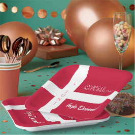 Danmark Grundlovsdag Flag zum dänischen Nationalta Pappteller