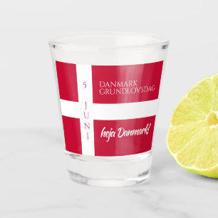 Danmark Grundlovsdag Flag zum dänischen Nationalta Schnapsglas