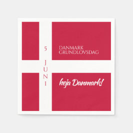 Danmark Grundlovsdag Flag zum dänischen Nationalta Serviette