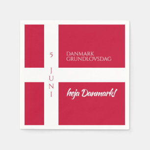 Danmark Grundlovsdag Flag zum dänischen Nationalta Serviette