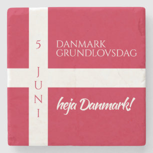 Danmark Grundlovsdag Flag zum dänischen Nationalta Steinuntersetzer