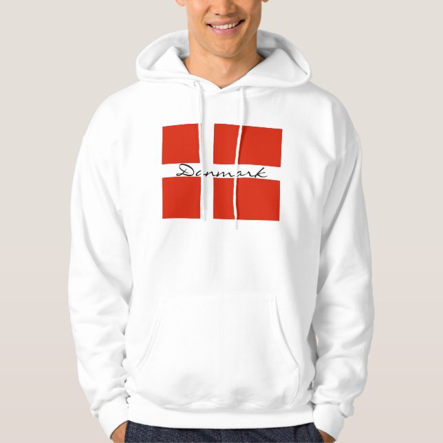 Danmark mit Dannebrog Hoodie (Vorderseite)