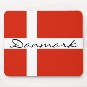 Danmark mit Dannebrog Mousepad