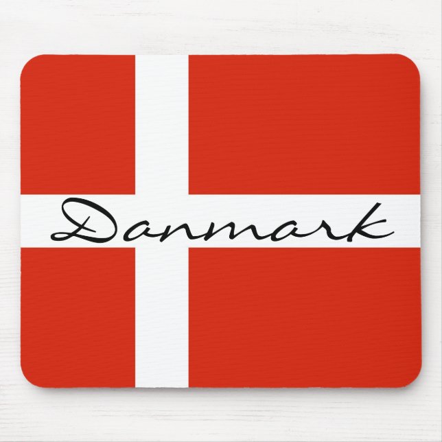 Danmark mit Dannebrog Mousepad (Vorne)