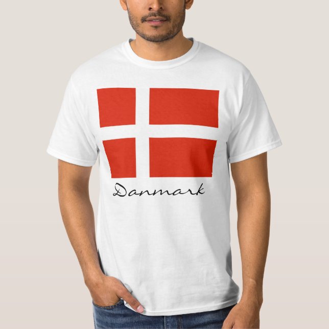 Danmark mit Dannebrog T-Shirt (Vorderseite)