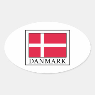Danmark Ovaler Aufkleber