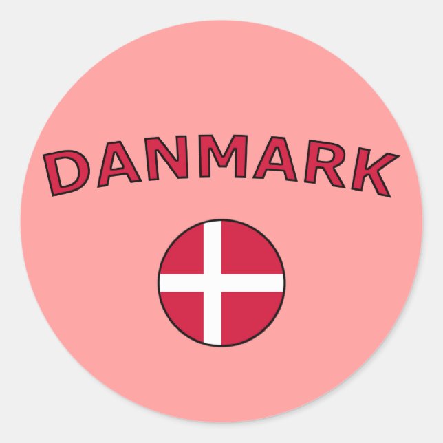 Danmark Runder Aufkleber (Vorderseite)