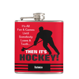 Dann ist es Hockey Vinyl Wrapped Flask Flachmann
