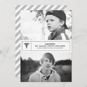 Dann & Jetzt 2 Foto Abschluss Einladung