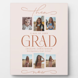 Dann & Jetzt Foto Collage Abschluss Keepake Fotoplatte