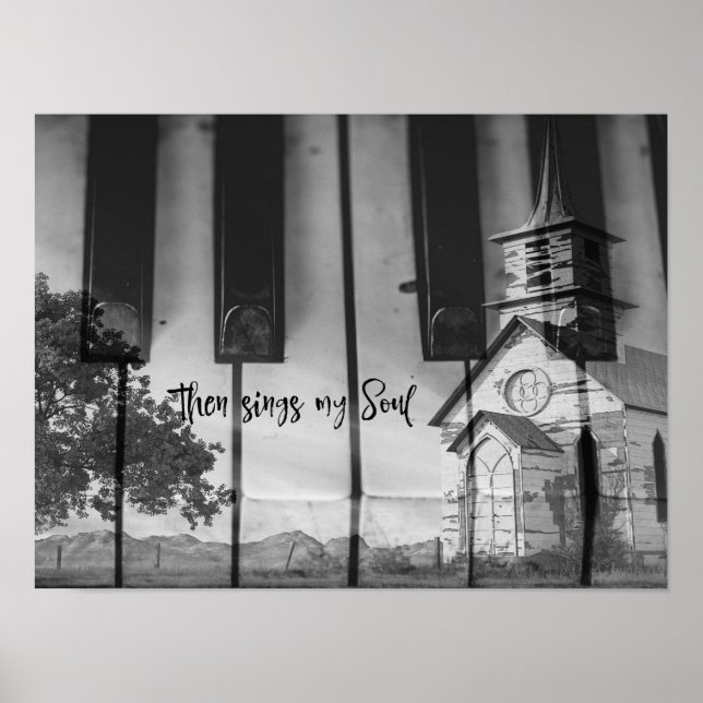Dann singt mein Soul mit Country Church Keyboard Poster (Vorne)