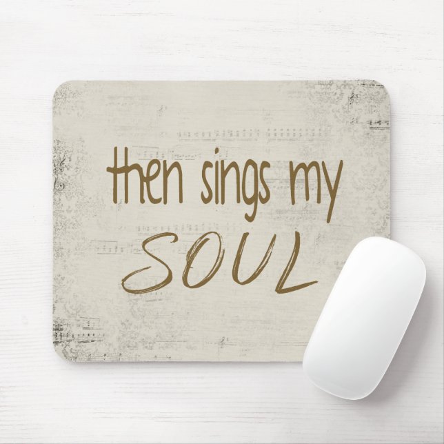 "Dann singt mein Soul" Text auf Notenschrift Mousepad (Mit Mouse)