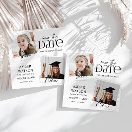 Dann und Jetzt | 2 Foto-Abschluss Save The Date