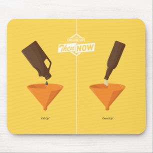 Dann und jetzt: Bier Pong Mousepad