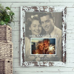 Dann und jetzt Jahrestag Meilenstein | Foto des Eh Poster<br><div class="desc">Mit eigenen Fotos von damals und heute in einem trendigen überlappenden Design. Foto Frame bringt Vergangenheit und Gegenwart zusammen und feiert, wie weit Sie gekommen sind, mit Platz für zwei Ihrer Lieblings-Fotos und einer individuellen Botschaft. Jahrestage sind die Zeit des Jahres, um Ihrem Partner zu zeigen, wie sehr Sie sie...</div>