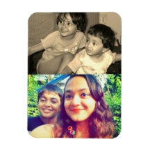 Dann und jetzt Kids Pics Flexibles Foto Magnet