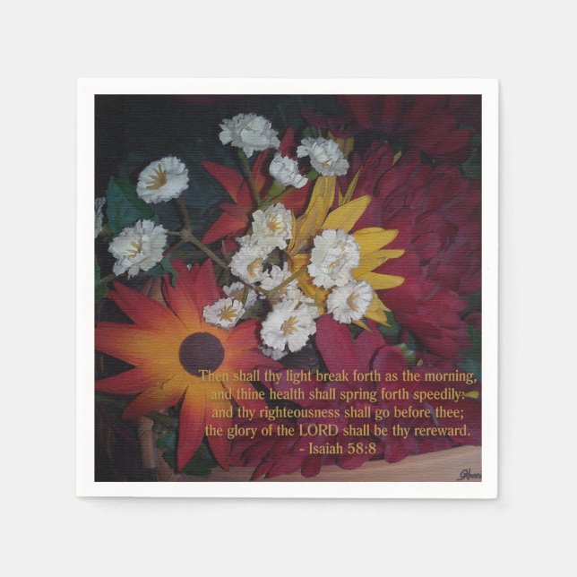 Dann wird dein Licht ausbrechen Serviette (Vorderseite)