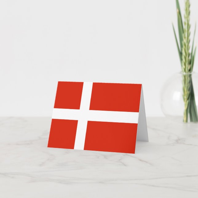 Dannebrog; die Offizielle Flagge Dänemarks Karte (Vorderseite)