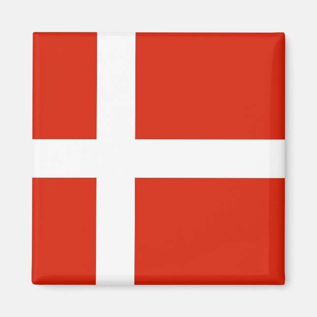 Dannebrog; die Offizielle Flagge Dänemarks Magnet (Vorne)