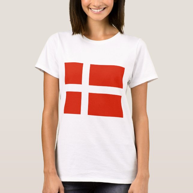 Dannebrog Die Offizielle Flagge Dänemarks T-Shirt (Vorderseite)