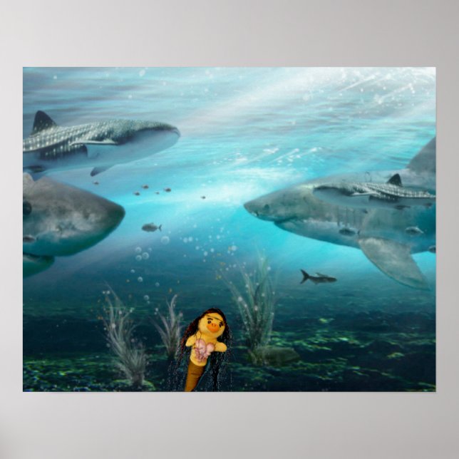 Danni das Meerjungfrau-Poster Poster (Vorne)