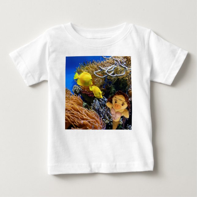 Danni der Mermaid Baby T - Shirt (Vorderseite)