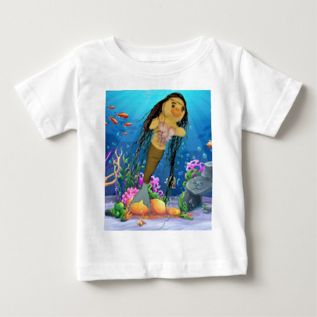 Danni die Meerjungfrau Baby T-shirt (Vorderseite)