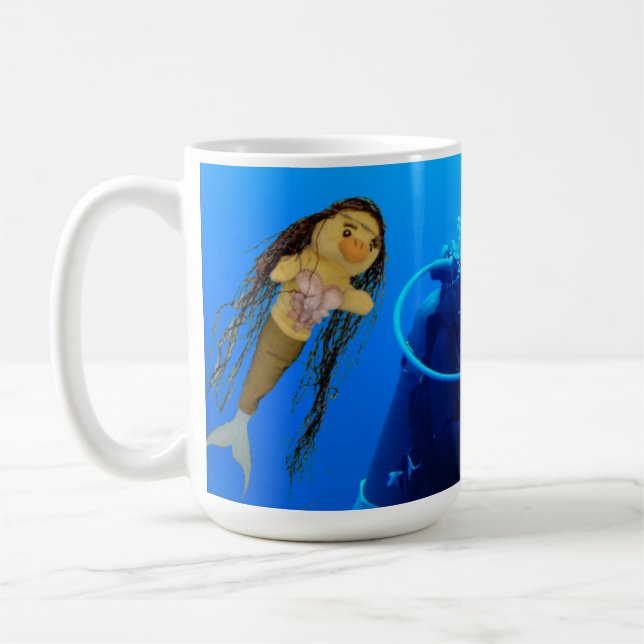 Danni die Meerjungfrau unter Wasser Kaffeetasse (Links)